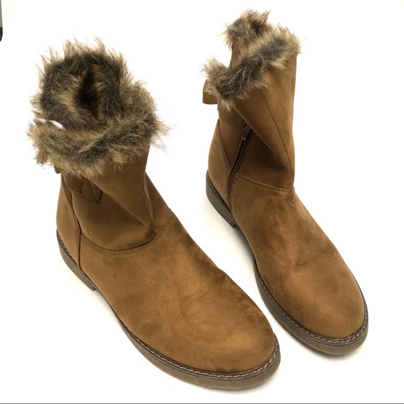 AMANDA BLUE faux suede bow back windsor boots zip side size 10/41 - Picture 4 of 15